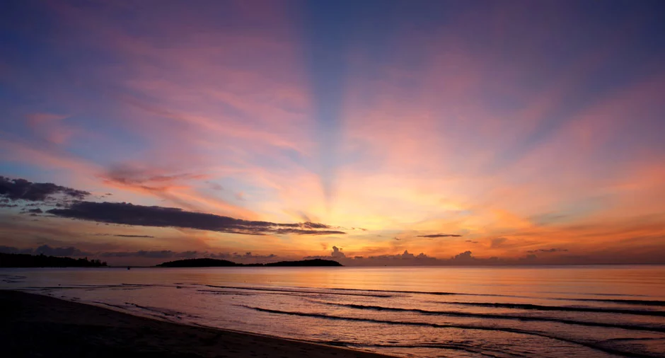 beautiful sunrise in Thailand