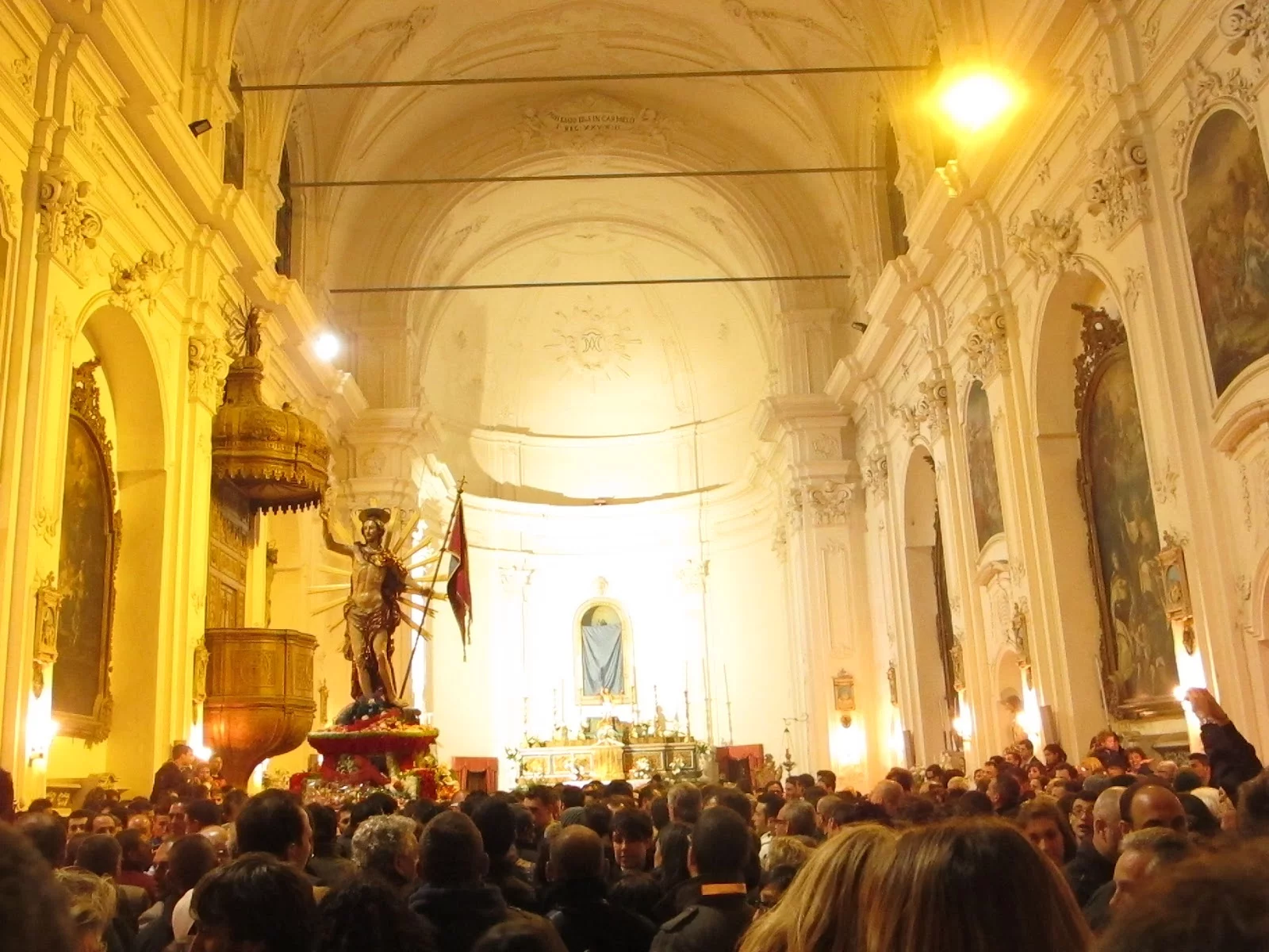 Easter traditional parish church in Italy