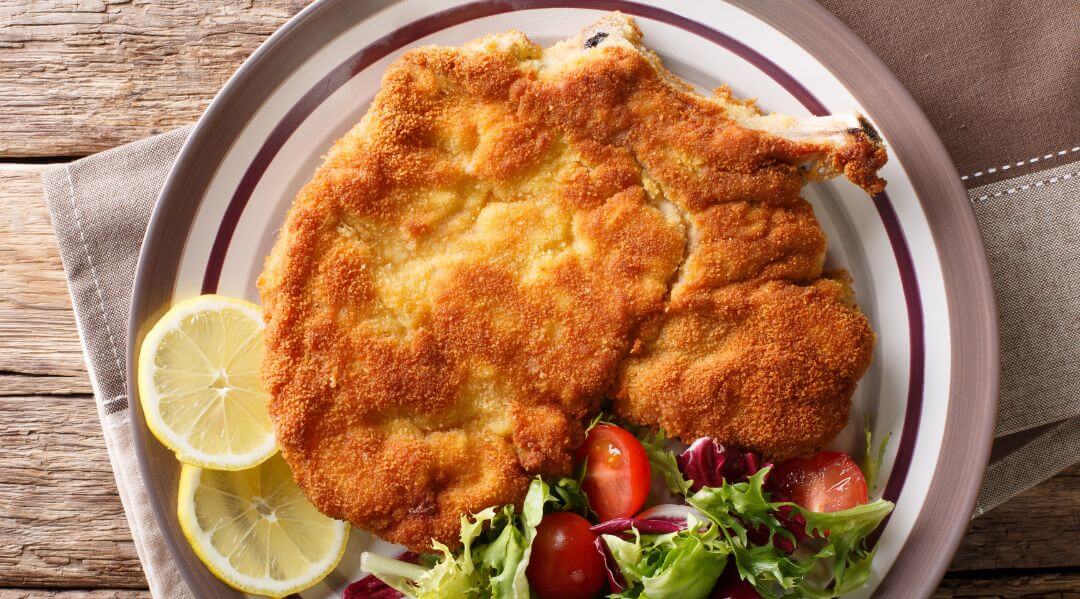 The famous Cotoletta alla Bologna dish to try