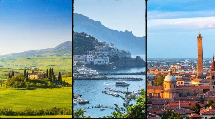 Beautiful landscapes captured in Tuscany, Amalfi and Bologna