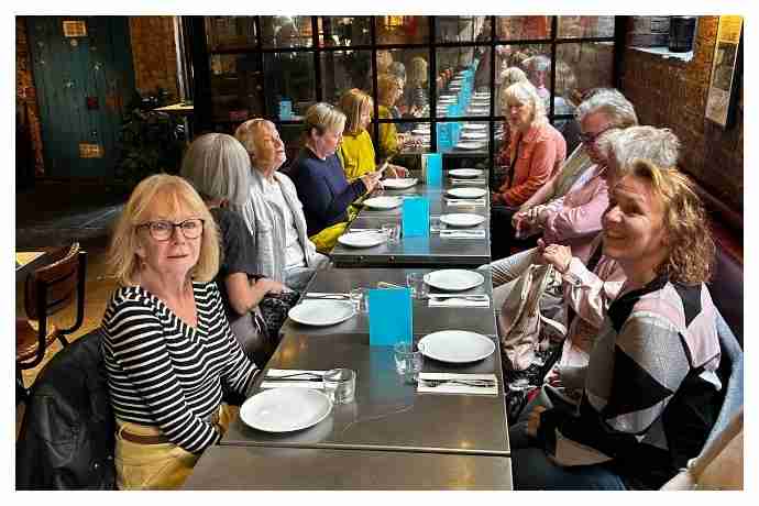 Scranchester Sept 2024 group at lunch